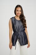 Paige Wrap Style Top In Navy