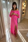 Alana Off Shoulder Maxi Dress In Pink