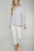 Jane Slogan Shirt In Blue