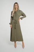 Penny Wrap Dress In Khaki image