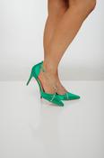 Polly Diamanté Heels In Green
