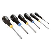 Bahco BE9882 ERGO Slotted/Pozidriv Screwdriver Set with Rubber Grip 6 Piece
