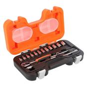 Bahco 16 Piece 1/4" Drive Socket Set with Ratchet &amp; Accessories S160