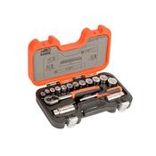 Bahco BAHS330 34 Piece Mixed 1/4in &amp; 3/8in Socket Set
