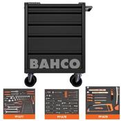 5 Drawer Roller Cabinet, Black, Foam Inlay Tool Kit with 140 Tools
