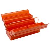 Metallic Tool Box with 5 Compartments and Locking Capability 3149-OR
