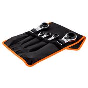 Bahco S4RM/5T 4-in-1 Ratcheting Ring Wrench Set - 5pc+Pouch