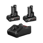 Bosch 12BLUE60 12v 2 x GBA 6Ah Li-Ion + GAL12V-40 Charger Starter Set