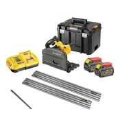 DCS520T2 54V XR FlexVolt Plunge Saw (2x6Ah) With Rails &amp; Joining Bar