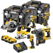 Dewalt 18V XR Brushless Cordless Kit, 6 Piece (3x5Ah)