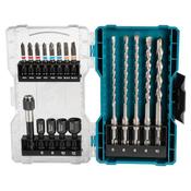 Makita E-07026 Drill And Screw Bit Set With Clear Case - 18pc