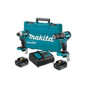 Makita DLX2414ST 18v DHP487 Combi Drill &amp; DTD157 Impact Driver Twinpack Kit (2x5Ah)