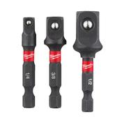 4932479228 Milwaukee SHOCKWAVE Socket Adaptor Set 3pcs