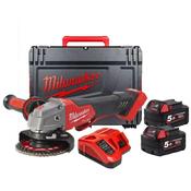 Milwaukee M18FSAGV115XPDB-502X 18V FUEL Grinder Kit (2x5Ah) image