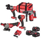 Milwaukee 18V 4 Piece FUEL Powerpack Kit (3x5Ah)