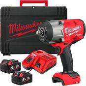 4933492784 Milwaukee M18FHIW2F12-502X M18 1/2 Impact Wrench (2 X 5.0Ah Batteries Charger in Hd Box) image