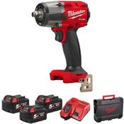 Milwaukee Mid-Torque 1/2'' Impact Wrench (3x5Ah)