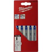 Milwaukee Metal Traditional Cutting Jigsaw Blade T118A (5 Pack) image