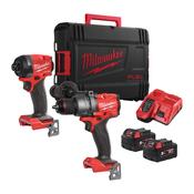 M18FPP2A3-502X MILWAUKEE M18 FUEL Twin Pack (1 x M18FPD3, 1 x M18FID3, 2 x M18B5, 1 x M12-18FC, 1 x HD-Box) NEW