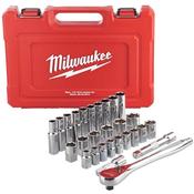 Milwaukee - 28-Piece 1/2" Drive Metric Socket Set