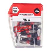 Milwaukee SHOCKWAVE 25mm Screwdriver Bits -25pc image