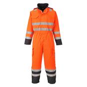 S775 - Bizflame Rain Hi-Vis Constrast FR Winter Coverall - Orange/Navy