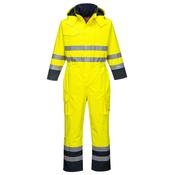 S775 - Bizflame Rain Hi-Vis Constrast FR Winter Coverall - Yellow/Navy