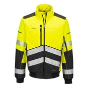 EV468 - EV4 Hi-Vis Softshell Bomber (3L) Yellow/Black