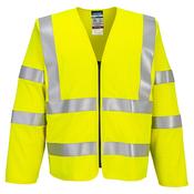 FR616 - Bizflame Hi-Vis FR Long Sleeve Zip Vest - Yellow image