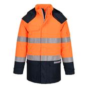 FR617 - Bizflame Rain+ Hi-Vis Multi-Norm Contrast FR Winter Jacket - Orange/Navy image