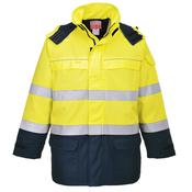 FR79 - Bizflame Rain+ Hi-Vis Multi-Norm Constrast FR Jacket - Yellow/Navy