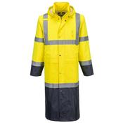 H446 - Hi-Vis Contrast Raincoat 122cm Yellow/Navy