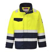 MV25 - Modaflame Work Hi-Vis Multi-Norm Contrast FR Jacket - Yellow/Navy image