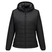 S613 - Professional Women's Hooded Insulated Baffle Jacket - Black image