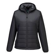 S613 - Professional Women's Hooded Insulated Baffle Jacket - Metal Grey image