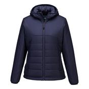 S613 - Professional Women's Hooded Insulated Baffle Jacket - Navy image