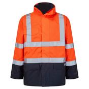 S779 - Bizflame Rain Hi-Vis Constrast FR Jacket - Orange/Navy image
