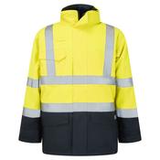 S779 - Bizflame Rain Hi-Vis Constrast FR Jacket - Yellow/Navy image