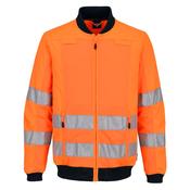 T164 - Hi-Vis Mesh Panel Work Jacket - Orange/Navy image