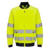 T164 - Hi-Vis Mesh Panel Work Jacket - Yellow/Navy image