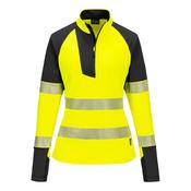 T173 - PW3 Hi-Vis Women's 1/4 Zip Sweatshirt - Yellow/Black