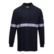 FR03 - Modaflame Knit FR Long Sleeve Polo Shirt - Navy image