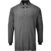 FR10 - Modaflame Knit FR Long Sleeve Polo Shirt - Grey image