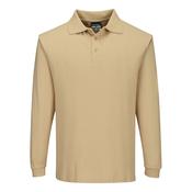 FR10 - Modaflame Knit FR Long Sleeve Polo Shirt - Tan