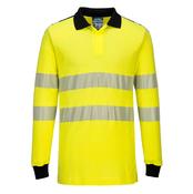 FR702 - PW3 Modaflame Knit Hi-Vis FR Long Sleeve Polo Shirt - Yellow/Black image