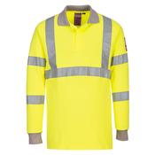 FR77 - Modaflame Knit Hi-Vis FR Long Sleeve Polo Shirt - Yellow image