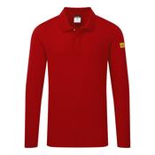 AS23 - Anti-Static ESD Polo Shirt L/S - Deep Red image