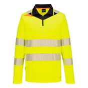 DX419 - DX4 Hi-Vis Zip Polo Shirt L/S - Yellow/Black