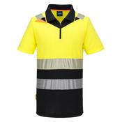 DX435 - DX4 Hi-Vis Zip Class 1 Polo Shirt S/S - Yellow/Black