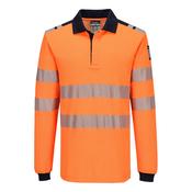 FR734 - PW3 Modaflame Knit HVO FR Long Sleeve Polo Shirt - Orange/Navy